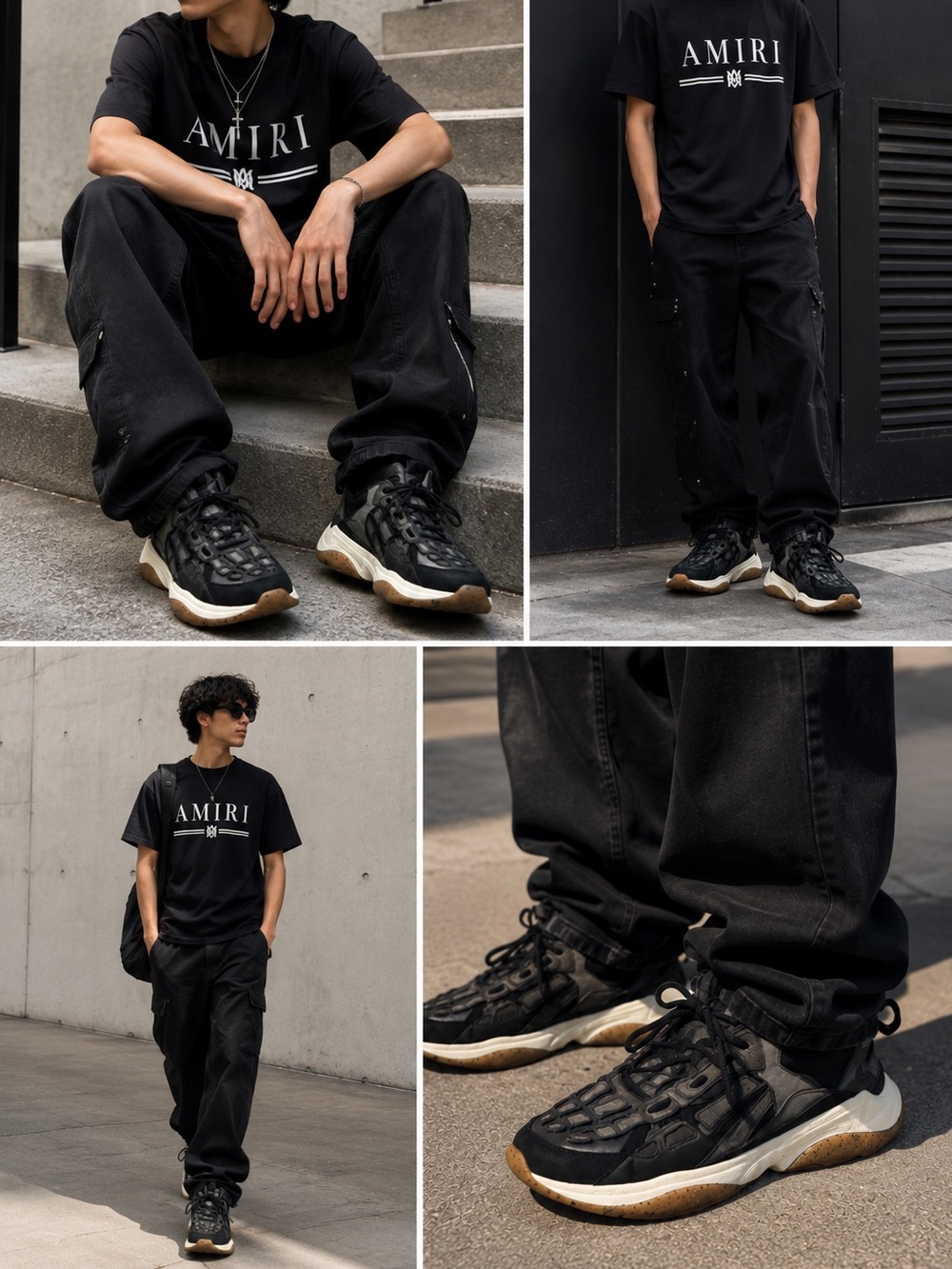 Amiri Trail Sneakers – Black Suede – Men’s Size 10 – Authentic – Dust Bag